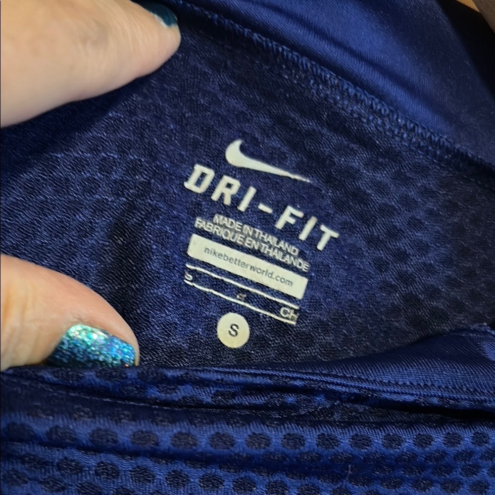 Nike Dri-FIT Navy Performance Top - Picture 2 of 6